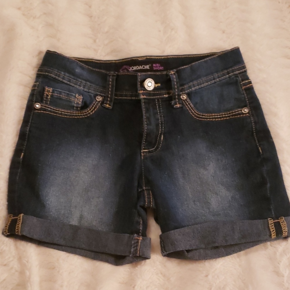 Jordache midi short roll up Jean shorts nwot
